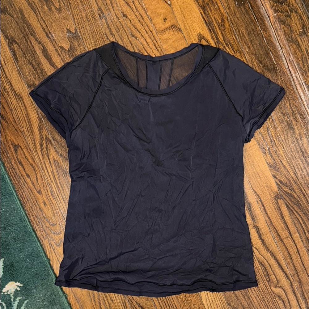 Lululemon top, sheer in back